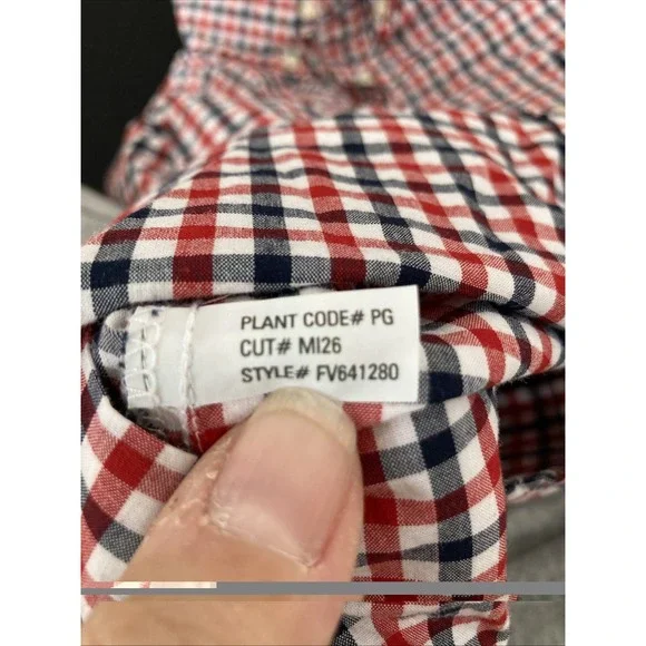 Polo Ralph Lauren Boys Short Sleeve Button Down Shirt Size 4 Red Blue Check Pony - Picture 5 of 6